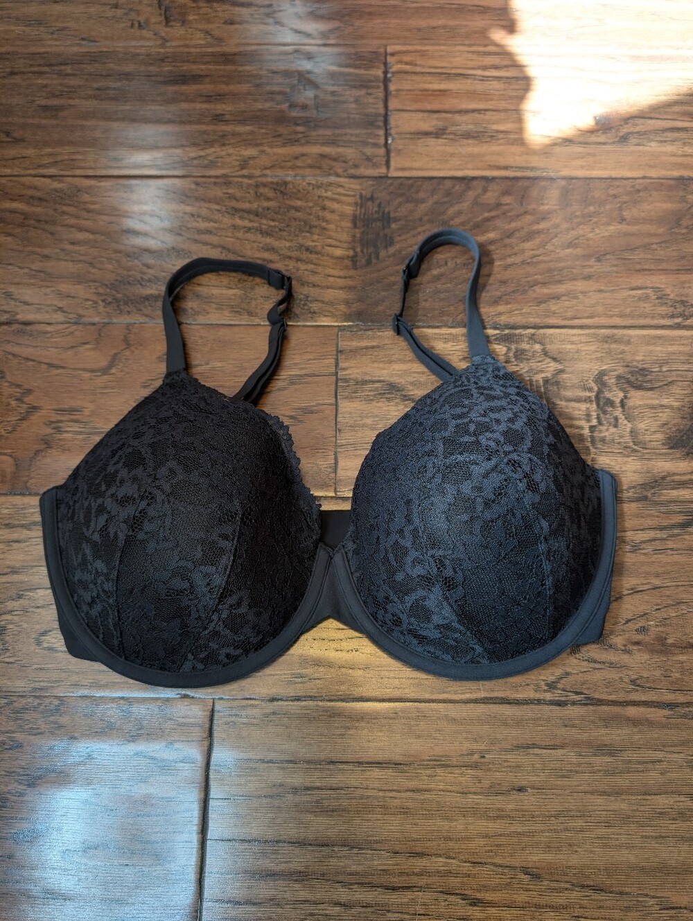 SKIMS Black Lace Bra Size 36DD